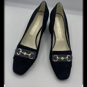 Anne Klein Sienna Women's Suede Evening Block Heels sz 7.5